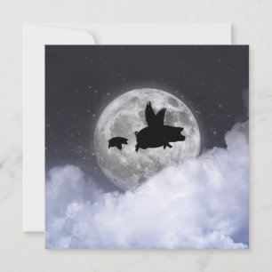 Flying Piglets Note Kaart Notitiekaartje