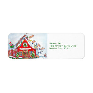 Flying Pigs Decorate the House Label