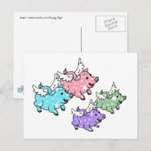 Flying Pigs Family Briefkaart (Voorkant / Achterkant)