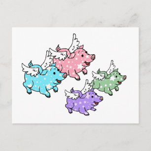 Flying Pigs Family Briefkaart