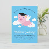 Flying Pigs Graduation Party Kaart (Staand voorkant)