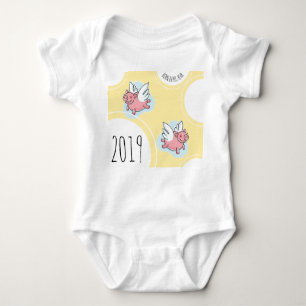 Flying Pigs New Baby, geboren in 2019 Baby Bodysui Romper