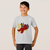 Flying pinguing cartoon T-shirt (Voorkant volledig)
