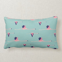Flying Pink Flamingo Pillow