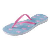 Flying Pink Pigs Sprinking Magic Stars FlipFlops Teenslippers (Schuin)