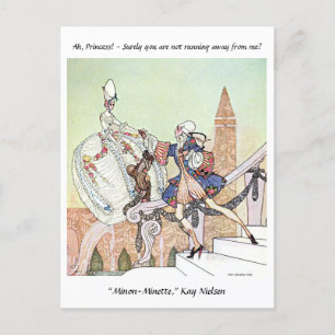 Flying princess and shocked prince Kay Nielsen Briefkaart