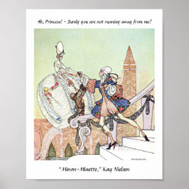 Flying princess and shocked prince Kay Nielsen Poster