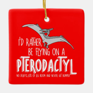 Flying Pterodactyl Dinosaur Airline Ceramic Orname Keramisch Ornament