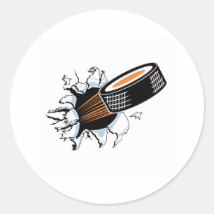 Flying Puck Ronde Sticker