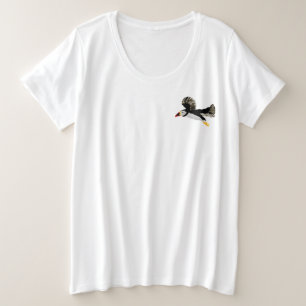 Flying Puffin Art Grote Maat T-shirt