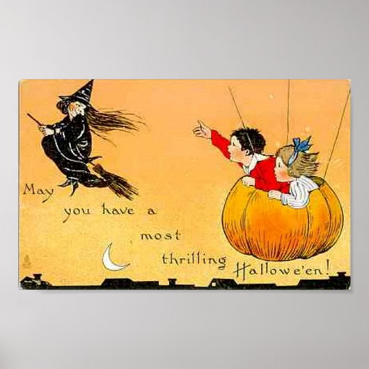 Flying Pumpkn and Witch Poster (Voorkant)