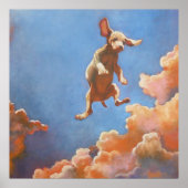 Flying Puppy Cloudscape Poster (Voorkant)