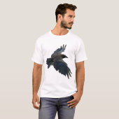 Flying Raven Corvid-lover T-Shirt (Voorkant volledig)