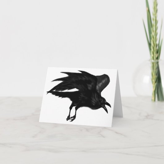 Flying Raven Note Card Kaart (Voorkant)