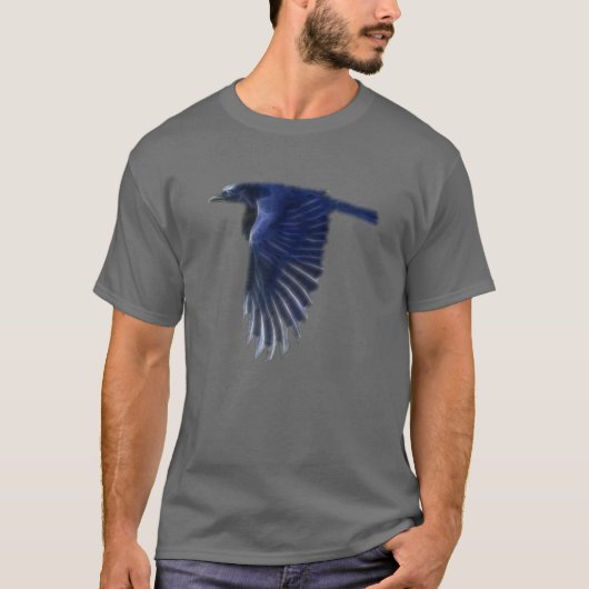 Flying Raven Wildlife Art Shirt (Voorkant)