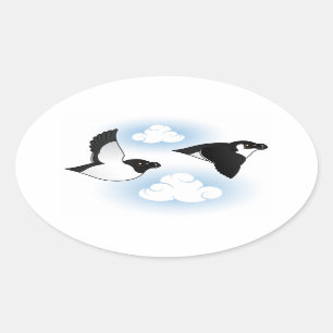 Flying Razorrekeningen Ovale Sticker