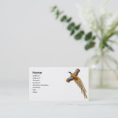 Flying Reeves Pheasant Visitekaartje (Staand voorkant)