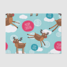 Flying Reindeer die alle prettige kerst wenst