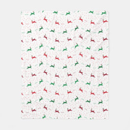Flying Reindeer Fleece Blanket