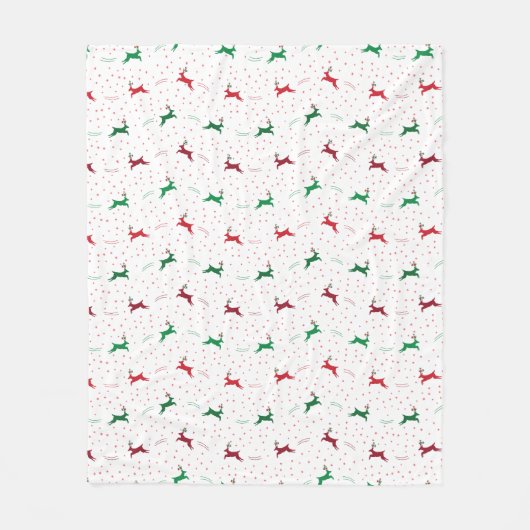 Flying Reindeer Fleece Blanket (Voorkant)