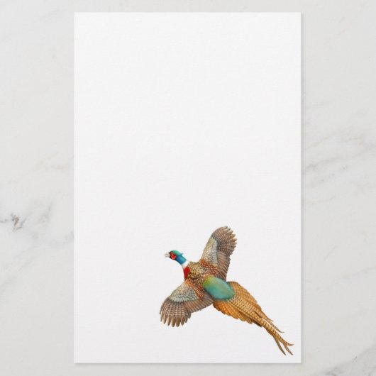 Flying Ringnek Pheasant Stationery Briefpapier (Voorkant)