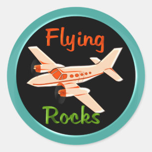 Flying Rocks Ronde Sticker