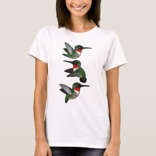 Flying Ruby-throated Hummingbird T-shirt