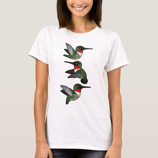 Flying Ruby-throated Hummingbird T-shirt (Voorkant)
