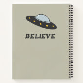 Flying Saucer & Green Alien Notitieboek (Achterkant)