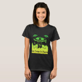 Flying Saucer UFO Astronauts are Aliens 10 T-shirt (Voorkant volledig)