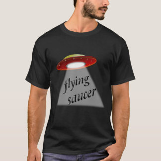 Flying saucer UFO flying saucer with alien familiy T-shirt