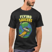 Flying Saucers UfF Abduction Extraterrestrial Beli T-shirt (Voorkant)