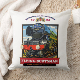 Flying Scotsman 4472 Stoomlocomotief Retro Poster Kussen