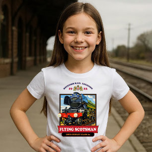 Flying Scotsman 4472 Stoomlocomotief Retro Poster T-shirt
