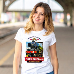 Flying Scotsman 4472 Stoomlocomotief Retro Poster T-shirt