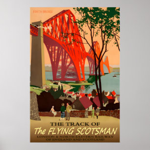 FLYING SCOTSMAN -Engelse Treinreizen Toerisme Poster