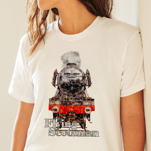 Flying Scotsman – Stoomlocomotief Illustratie T-shirt