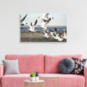 Flying Snow Geese Canvas Afdruk (Insitu (Woonkamer))