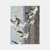 Flying Snow Geese Fleece Deken (Voorkant)
