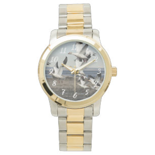 Flying Snow Geese Horloge
