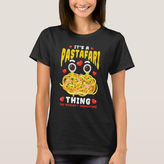 Flying Spaghetti Monster FSM It's A Pastafari Thin T-shirt (Voorkant)