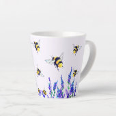 Flying Spring Bees Latte Mug (Angle droit)
