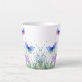 Flying Spring Butterflies Latte Mok (Voorkant)