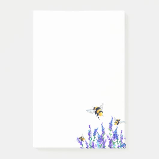 Flying Spring Flowers and Bees Post-it® Notes (Devant)