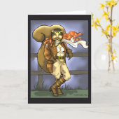 Flying Squirrel Wenskaart Kaart (Gele Bloem)