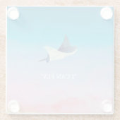 Flying Stingray Glazen Onderzetter (Achterkant)