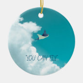 Flying Stingray Keramisch Ornament (Voorkant)