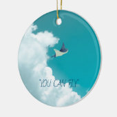 Flying Stingray Keramisch Ornament (Links)