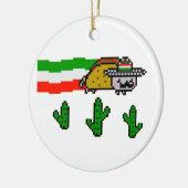 Flying Taco Cat Keramisch Ornament (Links)