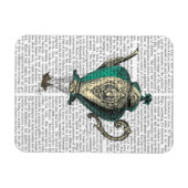 Flying Teapot 1 Green and Yellow Magneet (Horizontaal)